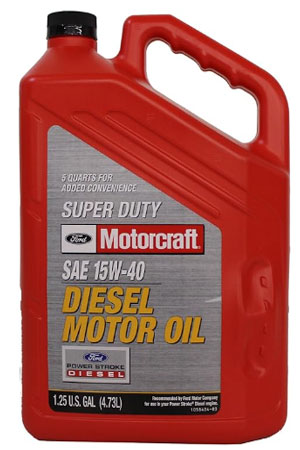 Ford Genuine XO-15W40-5QSD SAE 15W-40 Super Duty Diesel Motor Oil - 5 Quart Jug