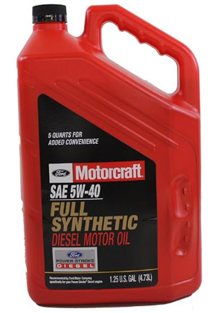 Ford Genuine XO-5W40-5QSD SAE 5W-40 Full Synthetic Diesel Motor Oil - 1.25 U.S. Gal (4.73L), Single Pack