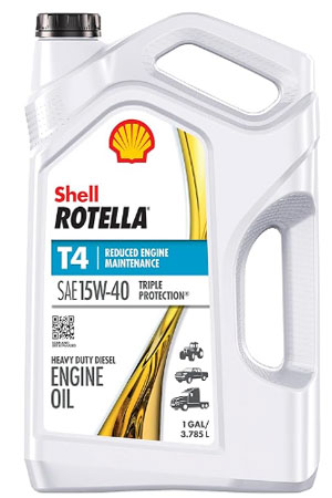 Shell Rotella T4 Triple Protection Conventional 15W-40 Diesel Engine Oil (1-Gallon, Single Pack)